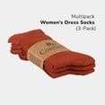 thumbnail image 2 of COSYFEEL Women's Bamboo Dress Socks Crew Soft Thin Seamless Toe, 3 Pairs, 2 of 7