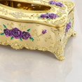 thumbnail image 2 of Home Rectangular Tissue Paper Box table wipes box table wipes box Case Holder Cover Golden Purple, 2 of 4