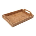 thumbnail image 1 of Bandeja de almacenamiento de ratán tejida a mano, cesta de mimbre, caja de almacenamiento de adornos, suministros para la cena 34x24x7cm, 1 of 9