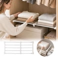 thumbnail image 2 of Expandable Closet Storage Shelf No‑Drill Tension Mount Cabinet Organizer for Wardrobe Bathroom Kitchen Space Saving Storage, 2 of 7