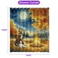 thumbnail image 5 of Hello Fall Basset Hound Enjoys Warm Campfire Autumn Night Bright Moon Shower Curtain Bassets Dog Breed Lovers Gifts Idea Waterproof Bathroom Bathtub Curtain - 01008, 5 of 5