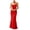 Red, variant on ShomPort Womens Bodycon Maxi Dress with Scarf Strapless Tube Flowy Cocktail Party Vacation Wedding Guest Dress