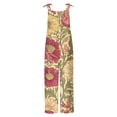 thumbnail image 4 of Cavosen Loose V Neck Sleeveless Jumpsuits Backless Camisole Retro Overalls Print Lightweight Summer Going Out Rompers, 4 of 5