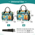 thumbnail image 2 of Birds Luggages Bags Leaves Flowers Cooler Bag Lunch Bag Soft Cooler Cooling Tote Insulated Lunch Box for Adult Men Women, 2 of 6