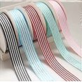 thumbnail image 2 of Black And White Striped Grosgrain Ribbon: Gift Wrap Ribbon, 2 of 4