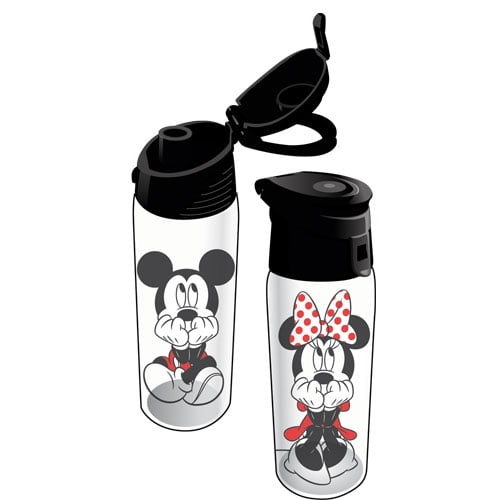 Disney Mickey Mouse Canteen w/ Popup Lid & Straps Water Bottle Tumbler Cup 
