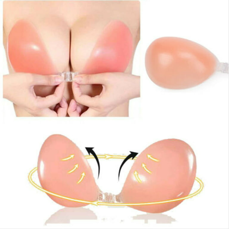 DODOING Nude Invisible Push-up Bra Self Adhesive Backless