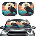 thumbnail image 2 of Yiaed Cartoon Iceberg Bald Eagle Print Car Front Windshield Sun Shade,Foldable Anti-UV Car Sunshade for Front Window for Most Vehicles-Small, 2 of 5