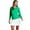 Green, variant on IBKUL Adult Female Green Long Sleeve Crew Neck with Mesh, Size: M (83000-GRN-M)