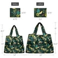 thumbnail image 2 of Wrapables Large & Small Foldable Tote Nylon Reusable Grocery Bags, Set of 2, Birds in Ferns, 2 of 5