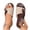 Beige, variant on Womens Peep Toe Platform Sandals Colorblock Chunky Thick Sole Slip On Indoor Outdoor Summer Mules