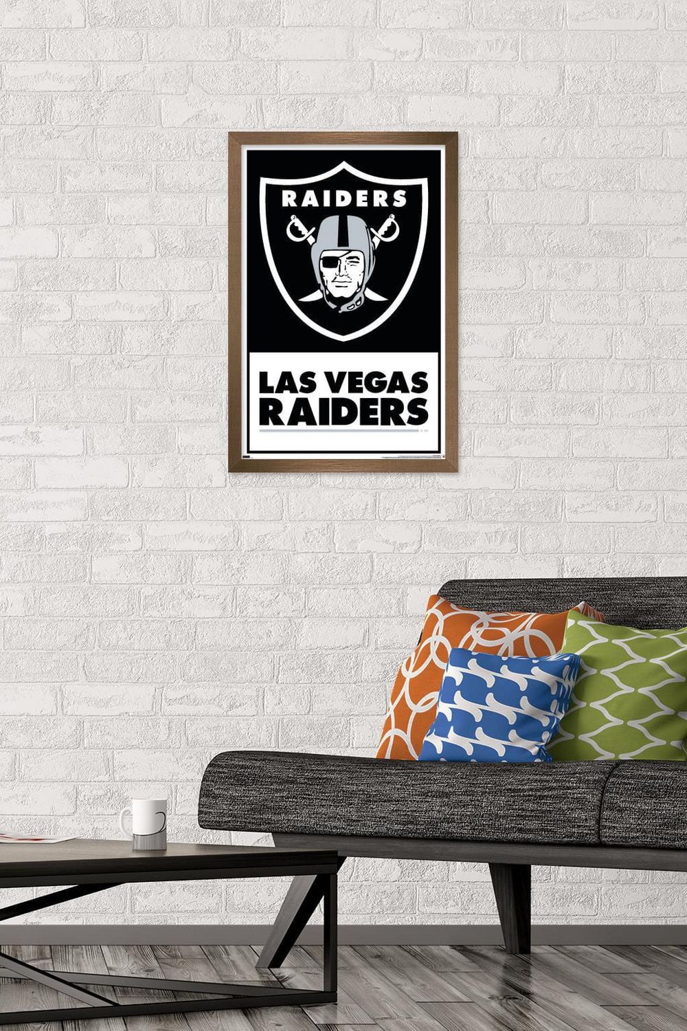 NFL Las Vegas Raiders - Logo 21 Wall Poster, 14.725" x 22.375" Framed