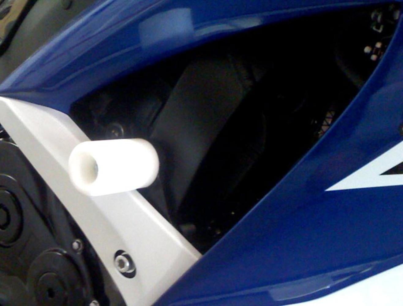 MADE IN THE USA 750-5500 1999-2002 Suzuki SV650 White No Cut Frame Sliders