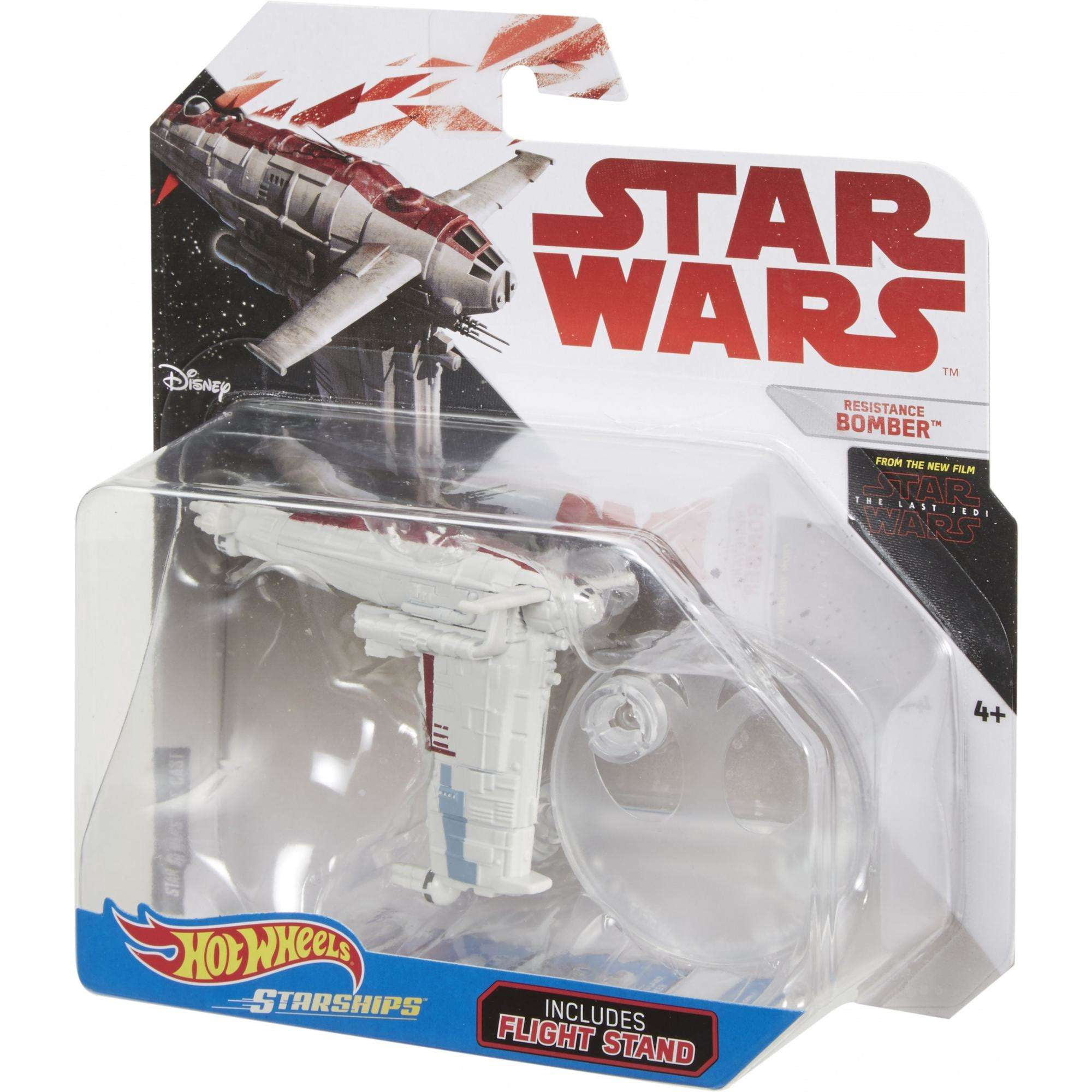 Hot Wheels Wars The Last Jedi Resistance Bomber Starship Vehicle Playset