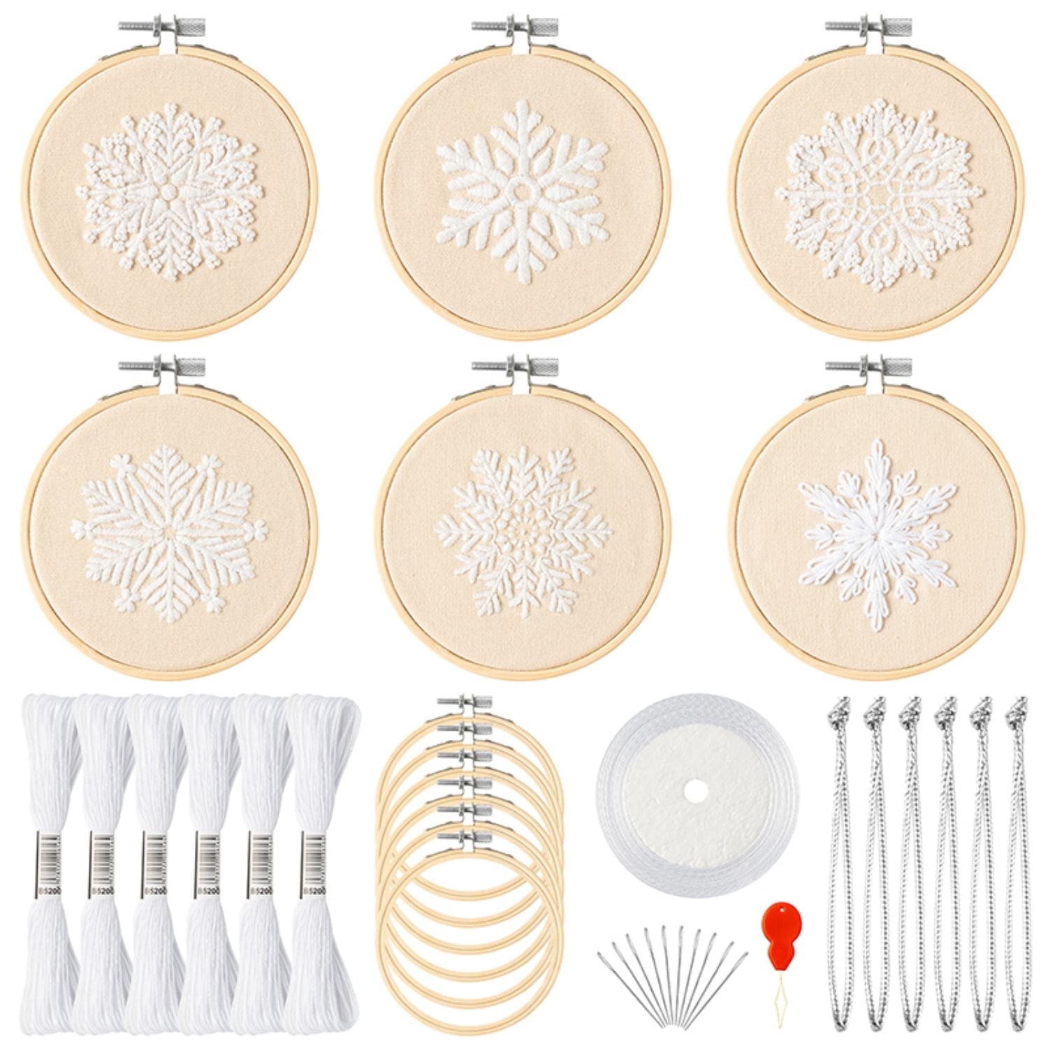 Laffact Making Your Own White Snowflakes Pettern Manual Kit for Beginners，