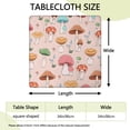 thumbnail image 2 of Pink Mushroom Cartoon Light Pattern Square Fitted Tablecloth with Elastic Edge,Square Table Cover,Washable Elastic Table Cover for Home Kitchen Party Decor 34"x34", 2 of 6