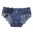 thumbnail image 1 of Gibobby Braguita cintura alta Ropa interior de mujer Bragas sexy de encaje Bragas de bikini para mujer Paquete hipster sin costuras(Azul marino，Talla única), 1 of 5