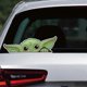 thumbnail image 1 of 5pcs 2*7" Baby Yoda stickers, Europe and America Star Wars cartoon car glass decals, The Mandalorian decorative wall decals, look at Baby Yoda bright, 1 of 5