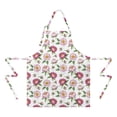 thumbnail image 2 of Pioneer Flower Floral Print Pattern Apron for Women and Men, Cotton Linen Waterproof with Pockets, Adjustable, 33x27 Inch for Kitchen, Gardening, BBQ, Salon, 2 of 6