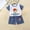 White, variant on Tbopshirt 2Pcs Baby Girls Outfit Toddler Kids Baby Boys Girls Fashion Cute Short Sleeve Puppy Print Casual Suit