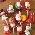 thumbnail image 4 of 12 pcs Xmas Cake Topper Cartoon Santa Cake Decoration Baking Insert (Random Style), 4 of 7