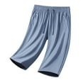thumbnail image 2 of Women's Casual Pants Active Capri Pants For Women Stretchactive High Waisted Drawstring Breathable Quick Drying Trousers,Blue Women's Casual Pants S, 2 of 4