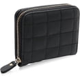 thumbnail image 1 of Ladies Purse Wallet, PU Leather Purse with Multiple Card Slots and Compartments, with Zipper (Black), 1 of 4