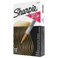 thumbnail image 4 of Marqueurs permanents métalliques Sharpie, pointe fine, or, 12 unités, 4 of 4