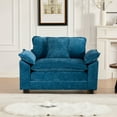 thumbnail image 2 of Newest Cloud Sofa Single Seat (Ottoman is not included), Modern Sectional Couch, for Living Room Bedroom and Apartment, Comfy Double Layer Upholstered Seat Cushion, Breathable Chenille Fabric, Blue,, 2 of 9