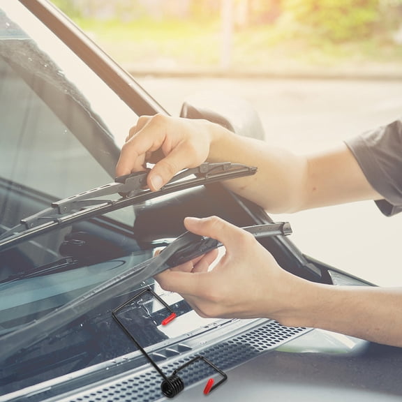 BESTOYARD 2Pcs Black Wiper Arm Pressure Springs Replacement for Car Windshield Accessories