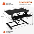 thumbnail image 2 of Gymax Sit to Stand Desk 32'' Standing Desk Converter Height Adjustable Black, 2 of 10