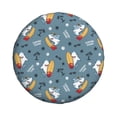 thumbnail image 4 of Spare Tire Cover, Cute Cartoon Surfer Shark Wheel Cover Tire Covers For Trailers Car Truck Camper Universal Tire Covering Fits Diameter14"-17", 4 of 4