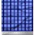 thumbnail image 1 of Soimoi Japan Crepe Satin Fabric Check Check Printed Craft Fabric by the Yard 42 Inch Wide, 1 of 5