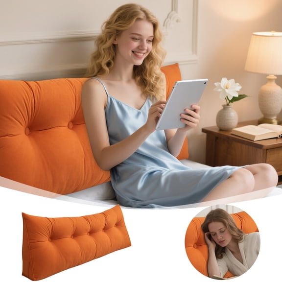 Triangular Headboard Twin Dorm Bed Bolster Cushion Backrest Pillow Support Shaped Cushion for Bedroom