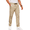 Light Khaki, variant on Mens Drawstring Cotton Pants Casual Pull On Leisure Pants Slim Fit Stretch Waist Band Slacks Spring