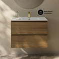 thumbnail image 2 of Liberte 30" Wall-Mounted Bathroom Vanity in Brown Oak with Sink Top, 2 of 10