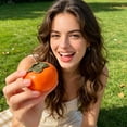 thumbnail image 3 of Cute Persimmon Shaped Stress Relief Ball, Soft Fruit Sensory Decompression Gadget for Home Office Relaxation, Ideal Party Favors,Holiday Reward Supplies, 3 of 7