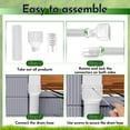 thumbnail image 3 of Belanttega 2-Pack White Adjustable Rain Gutter Extension Pipes Outdoor Downspout Drainage Kit Extends From 21 To 67 Inches Keep Your Home's Foundation Dry and Your Yard Flood-free, 3 of 6