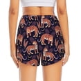 thumbnail image 4 of Xecao's Leopard Print for a double-layer running short for women, perfect for gym, tennis, and more, featuring a convenient pocket., 4 of 9