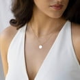 thumbnail image 2 of Layered Heart Necklace Pendant Handcrafted 18k Gold Plated Delicate Gold Choker, 2 of 5