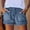 W9-Dark Blue, variant on Textilo Jeans Shorts for Women Elastic Waist Drawstring Frayed Hem Jorts with Pockets High Waisted Jean Shorts Summer Casual Lightweight Comfy Short Pants,Black M