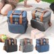 thumbnail image 1 of Bolsa Térmica Doble Bento para Camping y Picnics - 28 X 26 X 18 Cm. Bolsa Térmica a Prueba de Fugas con Correa para El Hombro - Negro/Gris/Azul, 1 of 7