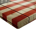 thumbnail image 2 of Ambesonne American Flag Fitted Sheet, Wood Design Flag, Queen Size, Blue Red, 2 of 3