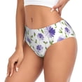 thumbnail image 2 of Fotbe Purple Chicory Calzones Estampados para Mujer – Ropa Interior de Algodón, Cómoda, Suave y Elástica-Small, 2 of 6