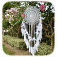 thumbnail image 1 of Atrapasueños bohemio grande, macramé de plumas blancas para colgar en la pared, decoraciones Vintage para el hogar, círculo de 35cm y 115cm de largo ER, 1 of 5