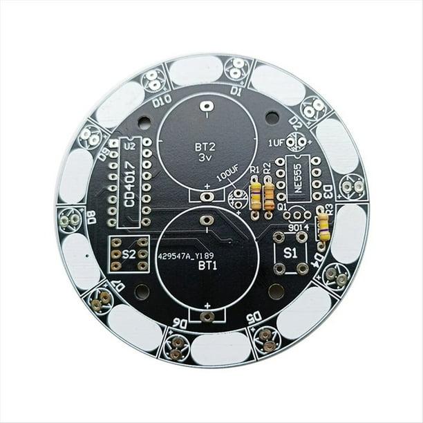 Lucky Turntable LED Light DIY Kit Electrónico Proyecto de Soldadura Módulo de Capacitación Kit de Bricolaje para Aprendizaje y Capacitación, Terminado