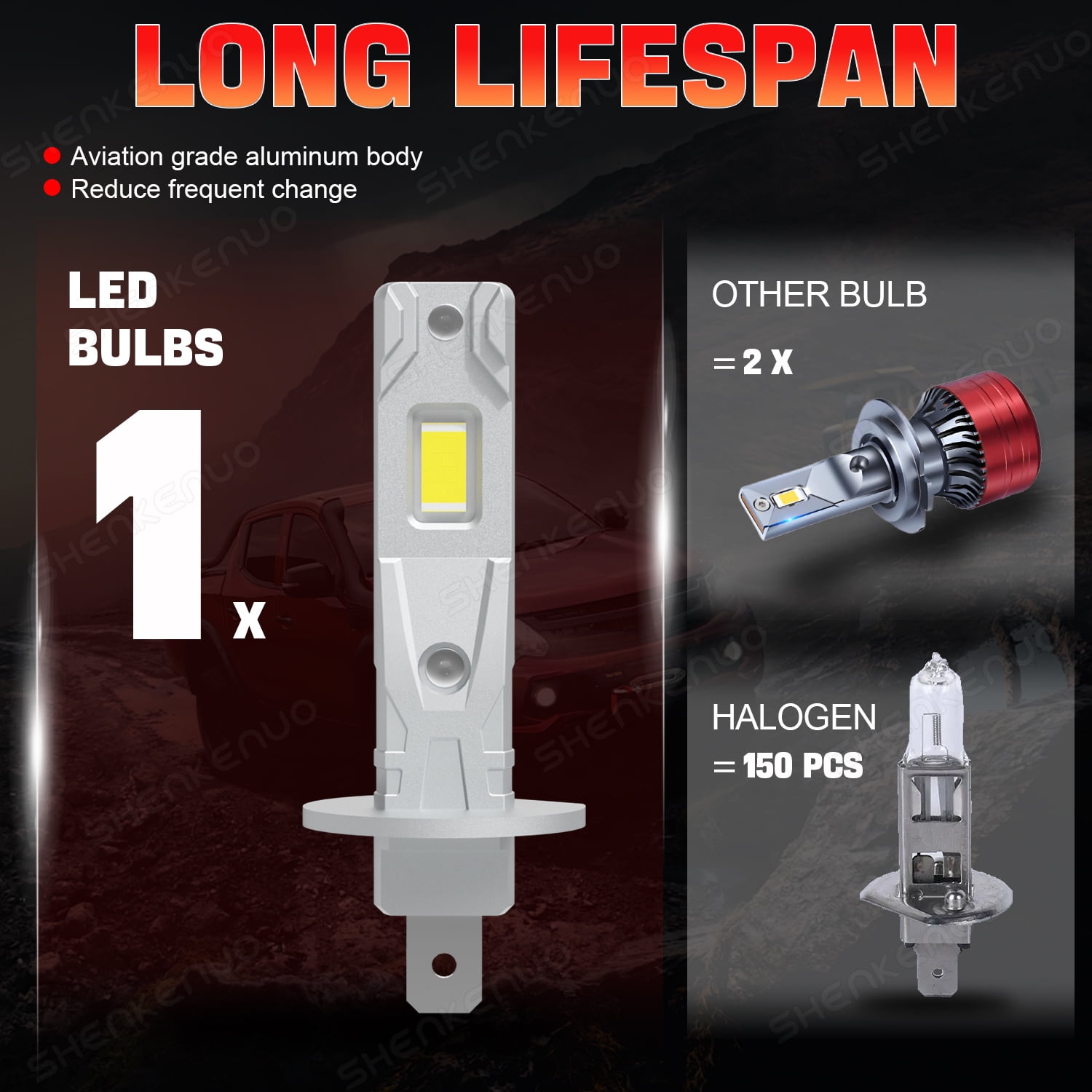 For Ford Fiesta 2014 2015 2016 H1+H11 LED Headlight High Low Beam Bulbs 4pcs