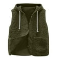 thumbnail image 2 of Xdegoge Fleece Vest Women Fuzzy Sleeveless Oversized Button Down Casual Vests Outerwear Travel Sherpa Jackets with Pockets, 2 of 6