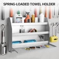 thumbnail image 5 of Historyli 3 Tier Metal Cabinet with Adjustable Shelf,Heavy Duty Garage Cabinet,Wall Mounted Tool Storage Cabinet with Press-to-Close Door for Garage,Office,Sliver, 5 of 7