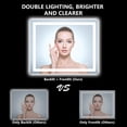 thumbnail image 3 of YEELAIT 40x32 Inch LED Bathroom Mirror with Lights Front and Backlit Lighted Vanity Mirror for Bathroom Wall with 3 Colors Dimmable Anti-Fog Memory Shatter-Proof IP54 Waterproof Horizontal/Vertical, 3 of 8